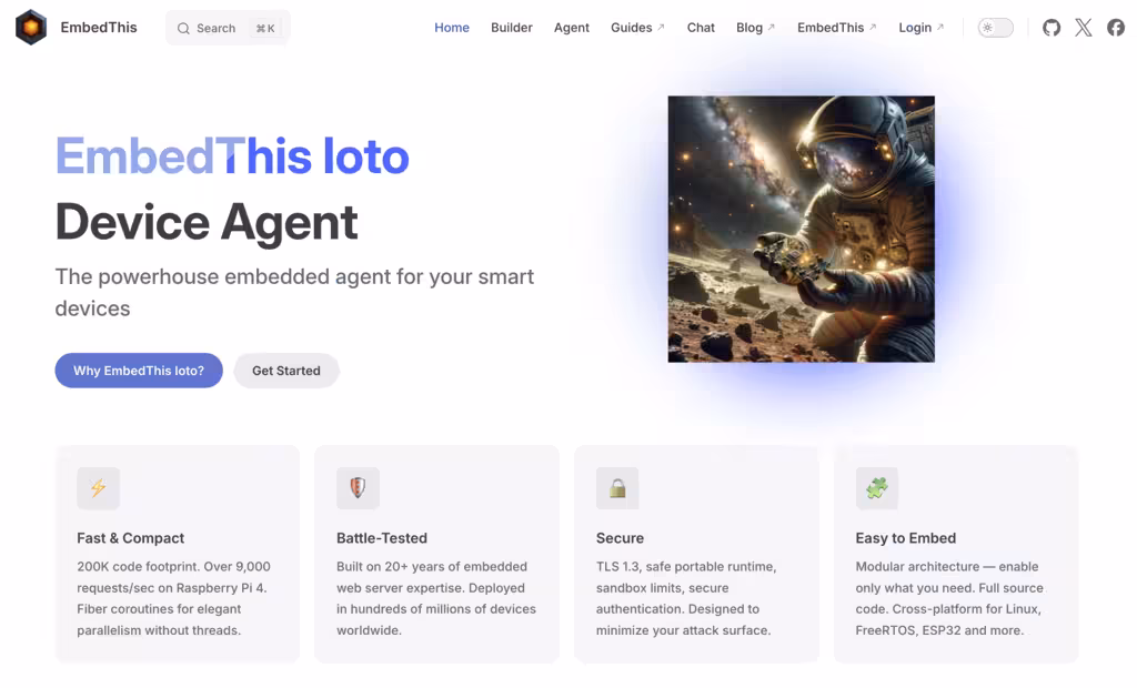 Ioto embedded web server documentation